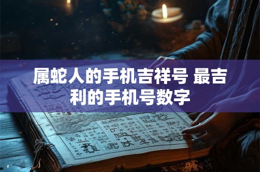 属蛇人的手机吉祥号 最吉利的手机号数字