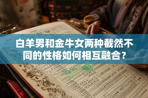 白羊男和金牛女两种截然不同的性格如何相互融合？