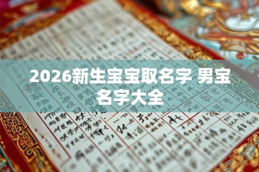 2026新生宝宝取名字 男宝名字大全