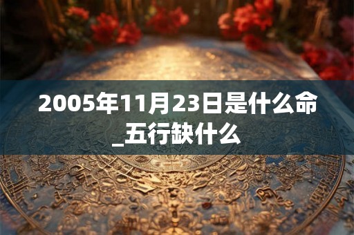2005年11月23日是什么命_五行缺什么 2005年11月23日是什么命_五行缺什么