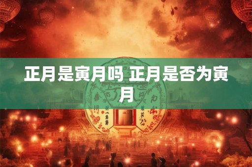 正月是寅月吗 正月是否为寅月