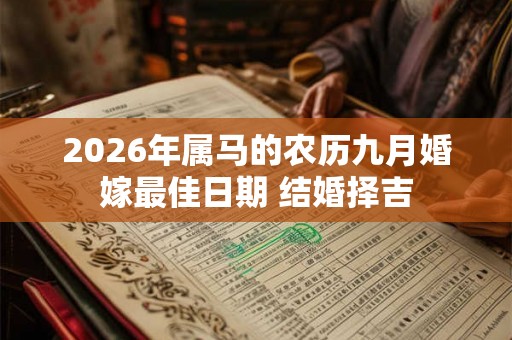 2026年属马的农历九月婚嫁最佳日期 结婚择吉 2026年属马的农历九月婚嫁最佳日期 结婚择吉
