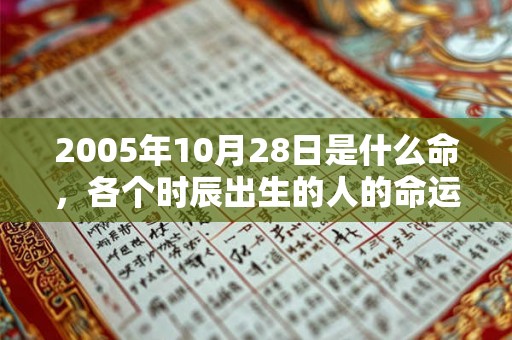 2005年10月28日是什么命,各个时辰出生的人的命运 2005年10月28日是什么命,各个时辰出生的人的命运