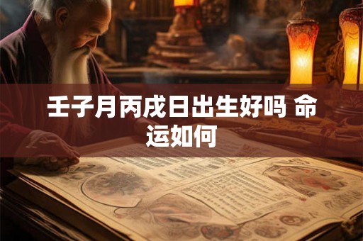 壬子月丙戌日出生好吗 命运如何