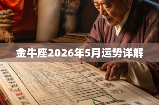 金牛座2026年5月运势详解 金牛座2026年5月运势详解