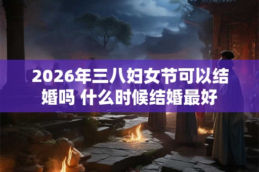 2026年三八妇女节可以结婚吗 什么时候结婚最好