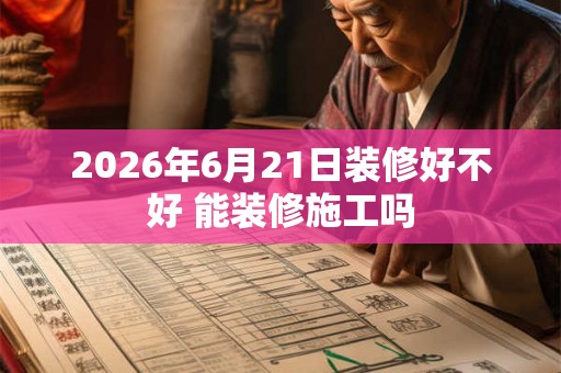 2026年6月21日装修好不好 能装修施工吗 2026年6月21日装修好不好 能装修施工吗