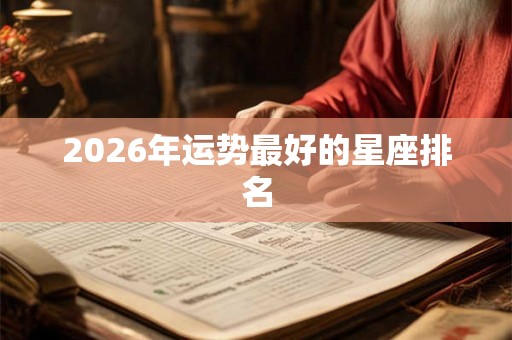 2026年运势最好的星座排名 2026年运势最好的星座排名