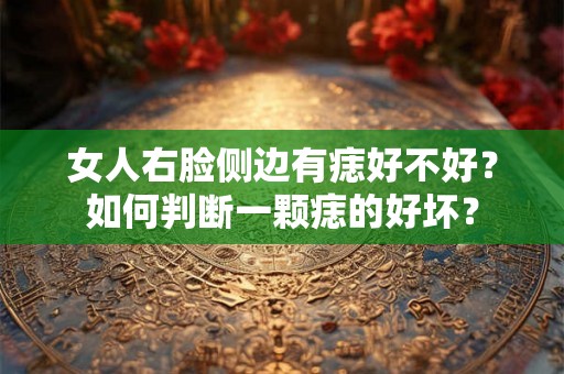 女人右脸侧边有痣好不好?如何判断一颗痣的好坏? 女人右脸侧边有痣好不好?如何判断一颗痣的好坏?