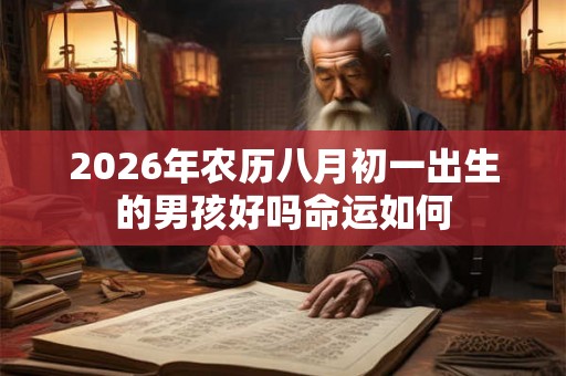 2026年农历八月初一出生的男孩好吗命运如何