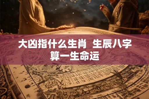 大凶指什么生肖  生辰八字算一生命运