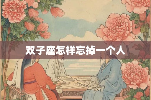 双子座怎样忘掉一个人