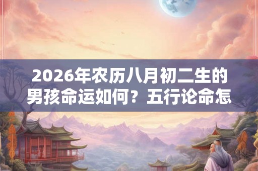 2026年农历八月初二生的男孩命运如何？五行论命怎么样？