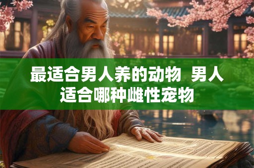 最适合男人养的动物  男人适合哪种雌性宠物