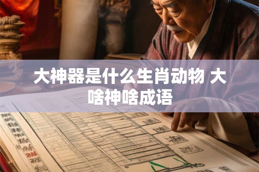 大神器是什么生肖动物 大啥神啥成语 大神器是什么生肖动物 大啥神啥成语