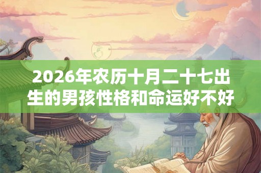 2026年农历十月二十七出生的男孩性格和命运好不好解析
