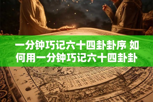 一分钟巧记六十四卦卦序 如何用一分钟巧记六十四卦卦序
