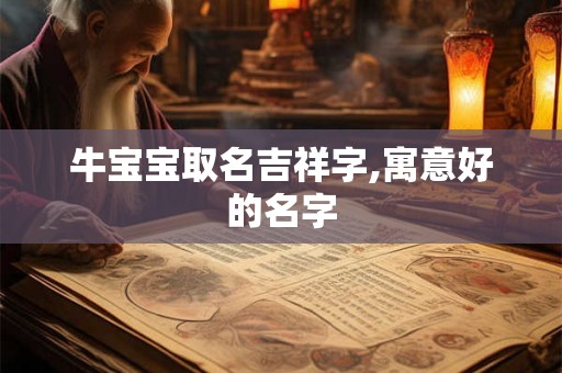 牛宝宝取名吉祥字,寓意好的名字