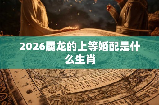 2026属龙的上等婚配是什么生肖