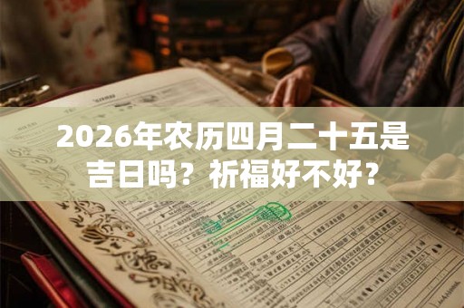 2026年农历四月二十五是吉日吗？祈福好不好？