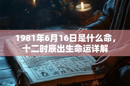1981年6月16日是什么命，十二时辰出生命运详解