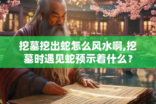 挖墓挖出蛇怎么风水啊,挖墓时遇见蛇预示着什么? 挖墓挖出蛇怎么风水啊,挖墓时遇见蛇预示着什么?