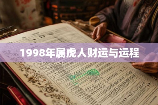 1998年属虎人财运与运程