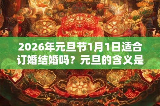 2026年元旦节1月1日适合订婚结婚吗？元旦的含义是什么？
