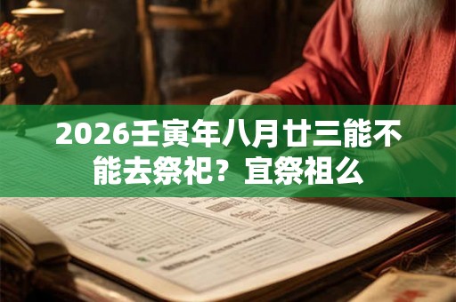 2026壬寅年八月廿三能不能去祭祀？宜祭祖么