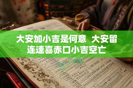 大安加小吉是何意 大安留连速喜赤口小吉空亡 大安加小吉是何意 大安留连速喜赤口小吉空亡