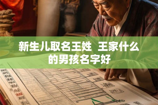 新生儿取名王姓  王家什么的男孩名字好