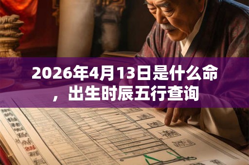 2026年4月13日是什么命，出生时辰五行查询