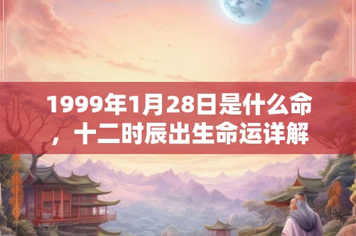 1999年1月28日是什么命，十二时辰出生命运详解