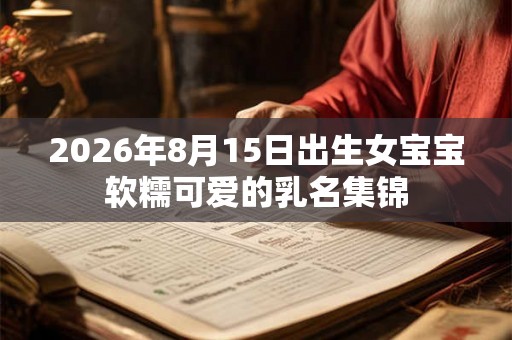 2026年8月15日出生女宝宝软糯可爱的乳名集锦