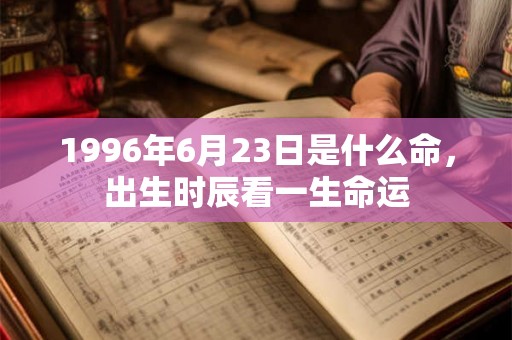 1996年6月23日是什么命，出生时辰看一生命运