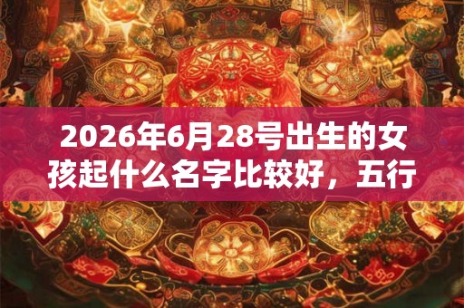 2026年6月28号出生的女孩起什么名字比较好，五行属什么