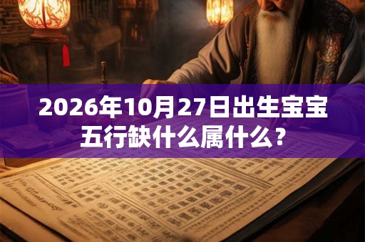 2026年10月27日出生宝宝五行缺什么属什么？