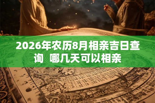 2026年农历8月相亲吉日查询  哪几天可以相亲