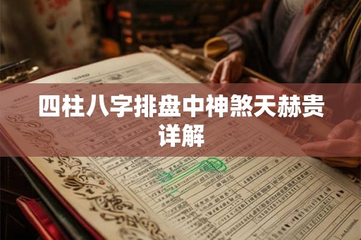四柱八字排盘中神煞天赫贵详解