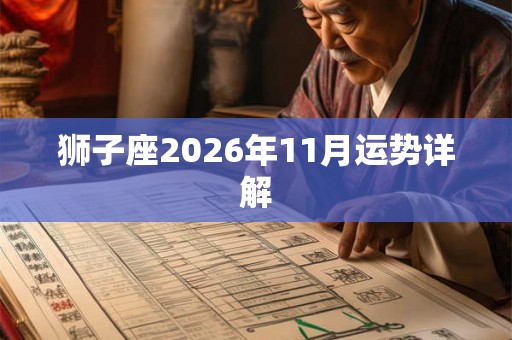 狮子座2026年11月运势详解
