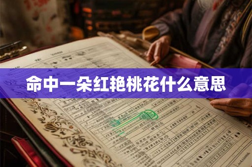 命中一朵红艳桃花什么意思