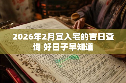 2026年2月宜入宅的吉日查询 好日子早知道