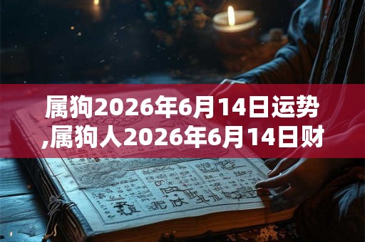 属狗2026年6月14日运势,属狗人2026年6月14日财运,生肖狗2026年6月14日运势 属狗2026年6月14日运势,属狗人2026年6月14日财运,生肖狗2026年6月14日运势