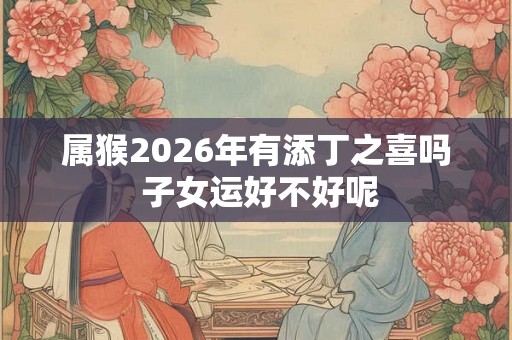 属猴2026年有添丁之喜吗 子女运好不好呢