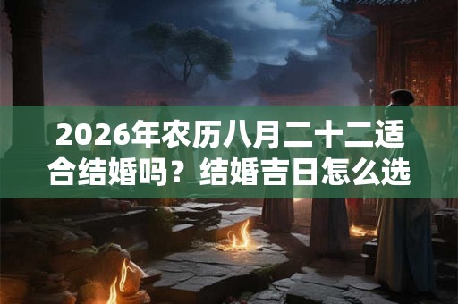 2026年农历八月二十二适合结婚吗？结婚吉日怎么选择？