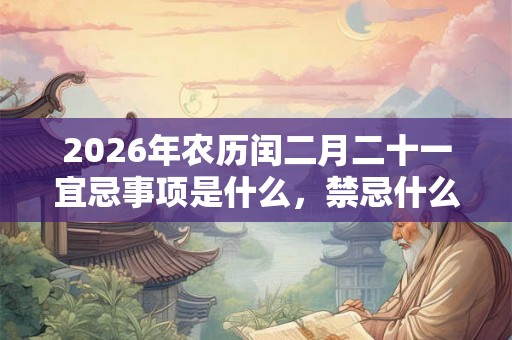 2026年农历闰二月二十一宜忌事项是什么，禁忌什么？
