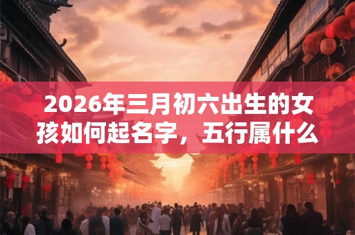 2026年三月初六出生的女孩如何起名字，五行属什么