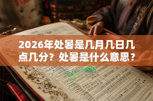 2026年处暑是几月几日几点几分？处暑是什么意思？