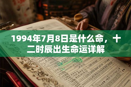 1994年7月8日是什么命,十二时辰出生命运详解 1994年7月8日是什么命,十二时辰出生命运详解