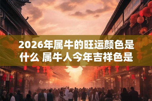 2026年属牛的旺运颜色是什么 属牛人今年吉祥色是哪个 2026年属牛的旺运颜色是什么 属牛人今年吉祥色是哪个